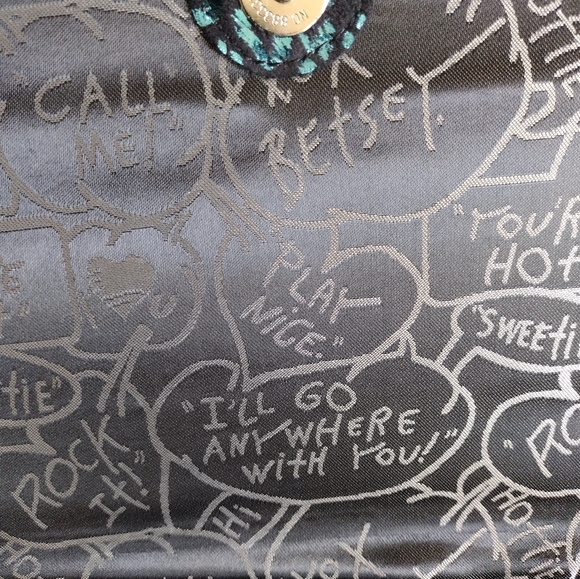 Betsey Johnson Green Teal Cheetah Clutch Handbag - Picture 5 of 6